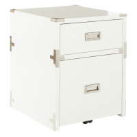 OSP Home Furnishings WEL1482-WH Wellington 2 Drawer File Cabinet in White